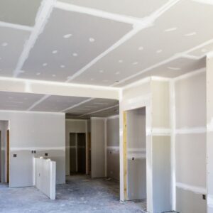 Finished Sheetrock in New Home Construction